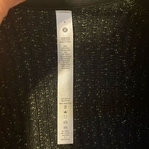 Lululemon Cotton Cashmere Blend Cardigan Sweater Wrap 4 - Picture 5 of 6